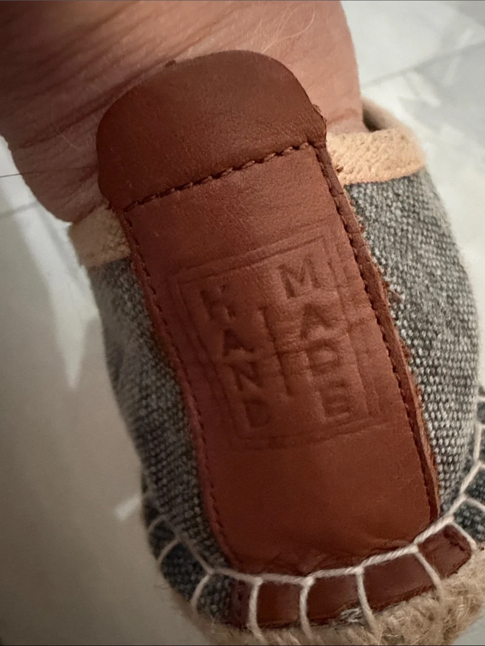 Men's Grey Canvas Slip-On Espadrilles
